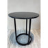 Regent Side Table RTR11 by Molteni&C designed by Vincent Van Duysen with burnished metal base and lava stone top Casa Design Group