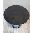 Regent Side Table RTR11 by Molteni&C designed by Vincent Van Duysen with burnished metal base and lava stone top Casa Design Group
