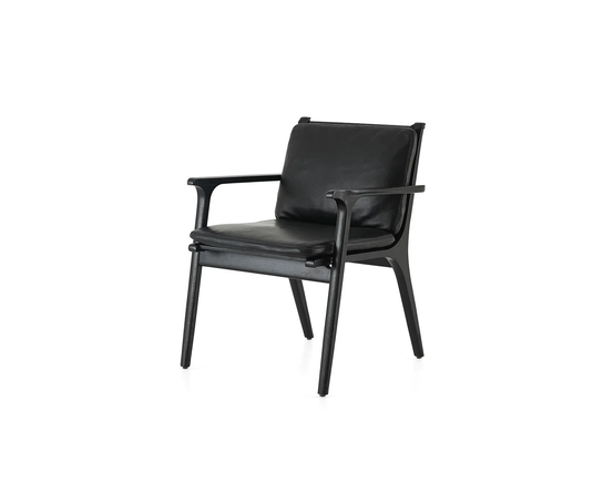 Luxury Ren Dining Chair by Stellar Works with walnut wood and leather upholstery – Casa Design Group
