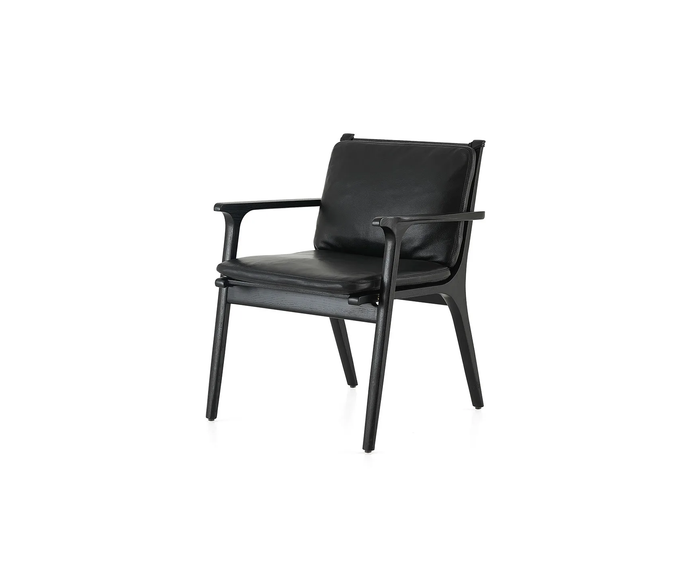 Luxury Ren Dining Chair by Stellar Works with walnut wood and leather upholstery – Casa Design Group