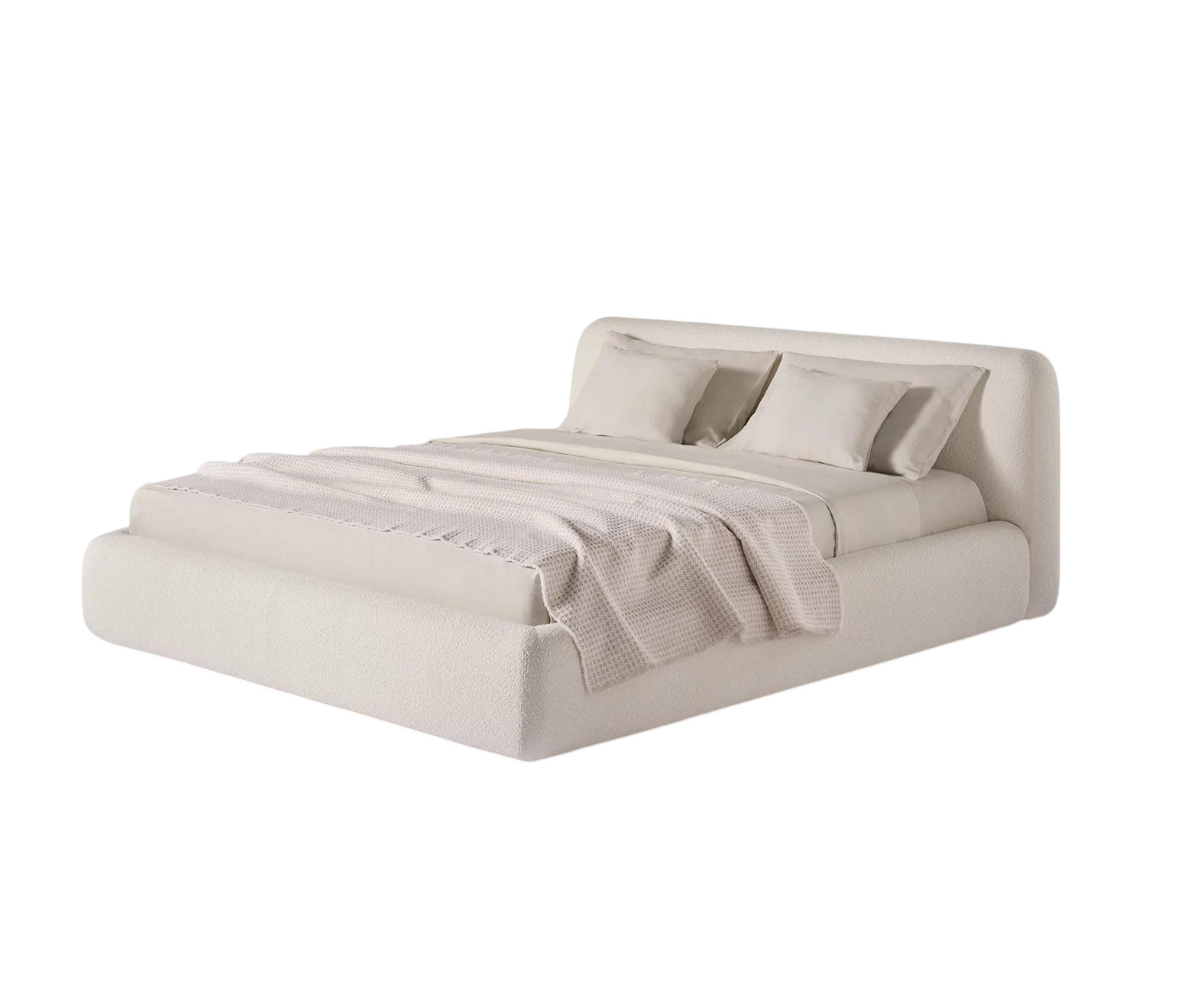 René Bed by Meridiani with soft rounded upholstered design Casa Design Group