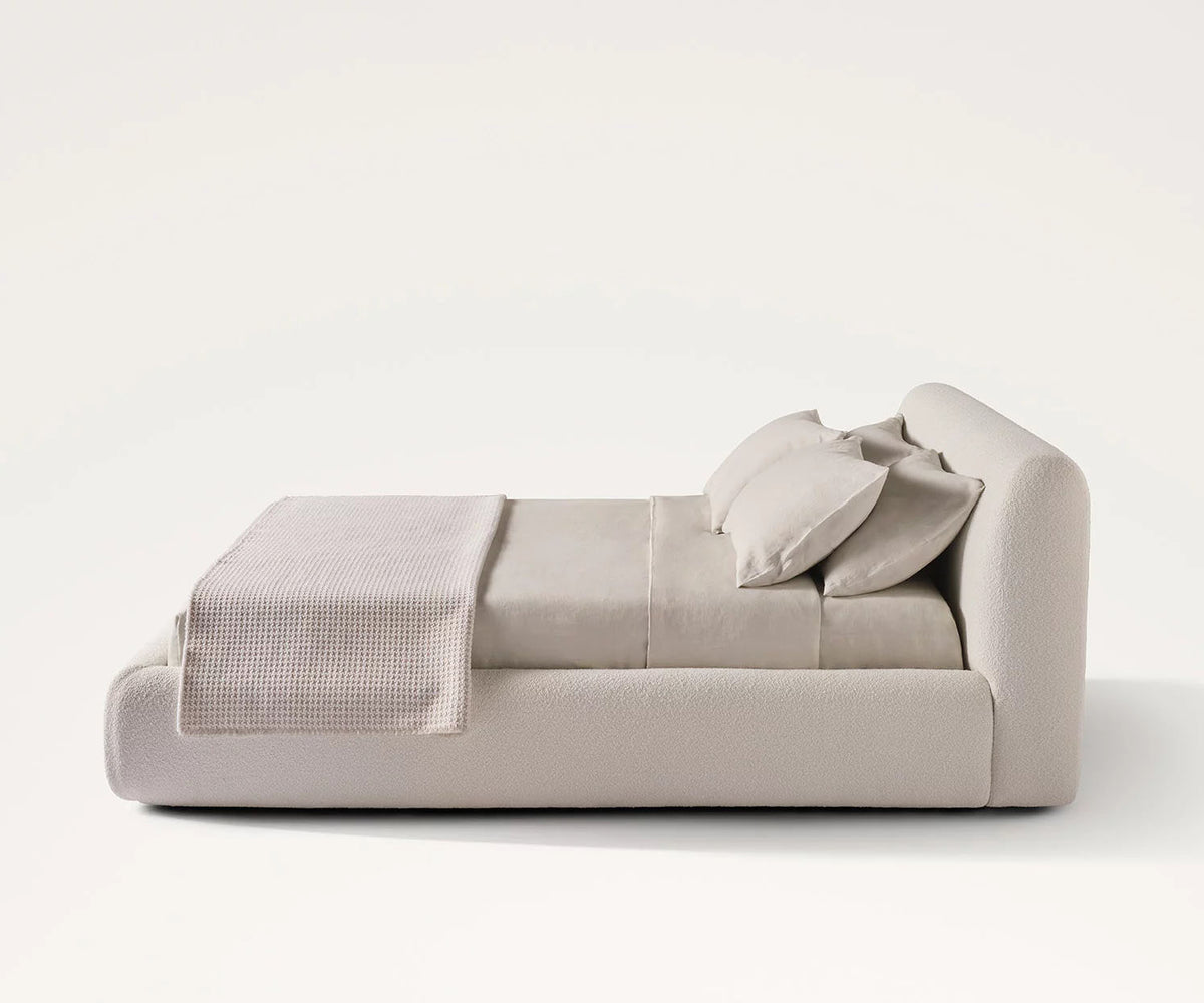 René Bed by Meridiani with soft rounded upholstered design Casa Design Group