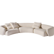 René Curved Modular Sofa by Meridiani with sculptural curved design