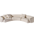 René Curved Modular Sofa by Meridiani with sculptural curved design