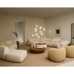 René Curved Modular Sofa by Meridiani with sculptural curved design