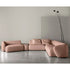 René Curved Modular Sofa by Meridiani with sculptural curved design