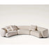 René Curved Modular Sofa by Meridiani with sculptural curved design