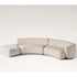 René Curved Modular Sofa by Meridiani with sculptural curved design