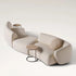 René Curved Modular Sofa by Meridiani with sculptural curved design