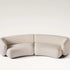 René Curved Modular Sofa by Meridiani with sculptural curved design