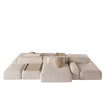 René Suite Modular Sofa by Meridiani with integrated ceramic trays
