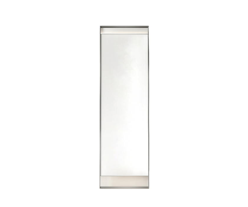 Rialto Mirrors with slender aluminum frames, rectangular reflective surfaces and optional integrated LED lighting by Rimadesio | Casa Design Group