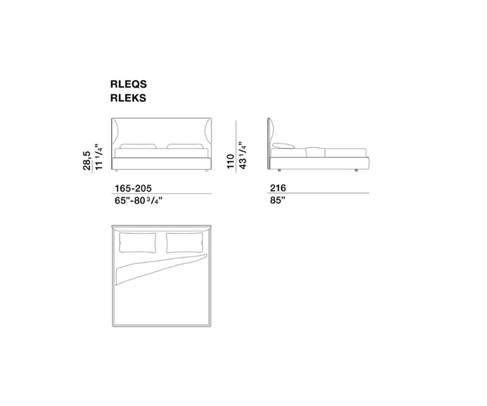 High End Ribbon Bed by Molteni&C Quick Ship Casa Design Group