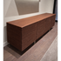 Riga Sideboard floor sample, Canaletta walnut structure, and satin chrome metal base – Casa Design Group