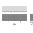Riga Sideboard floor sample, Canaletta walnut structure, and satin chrome metal base – Casa Design Group