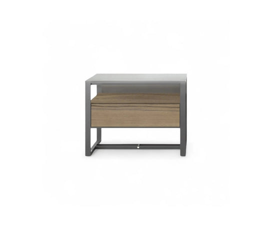 High-End Rialto Nightstand by Rimadesio with Elegant Glass and Wood Details | Casa Design Group