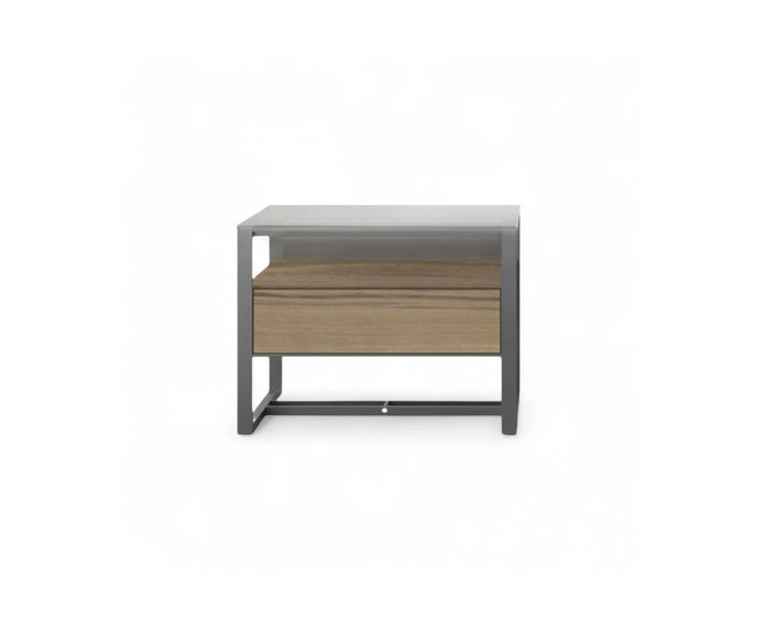 High-End Rialto Nightstand by Rimadesio with Elegant Glass and Wood Details | Casa Design Group