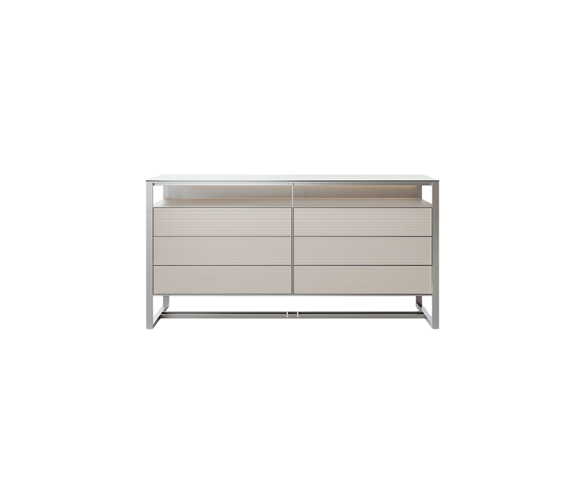 High-End Rialto Nightstand by Rimadesio with Contemporary Glass and Wood Design | Casa Design Group