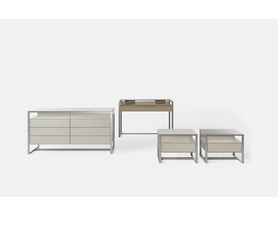 High-End Rialto Nightstand by Rimadesio with Contemporary Glass and Wood Design | Casa Design Group