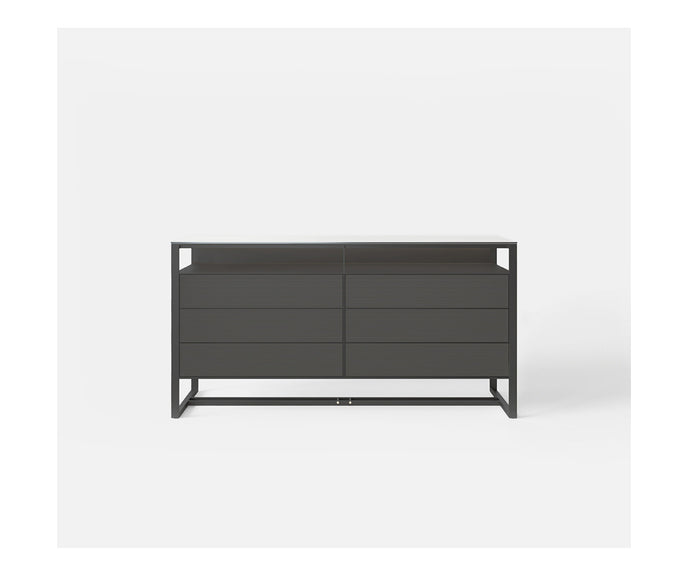 High-End Rialto Nightstand by Rimadesio with Contemporary Glass and Wood Design | Casa Design Group