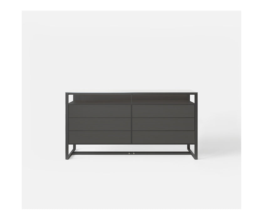High-End Rialto Nightstand by Rimadesio with Contemporary Glass and Wood Design | Casa Design Group