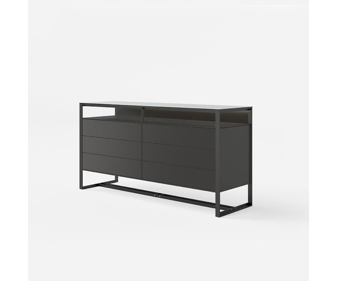 High-End Rialto Nightstand by Rimadesio with Contemporary Glass and Wood Design | Casa Design Group