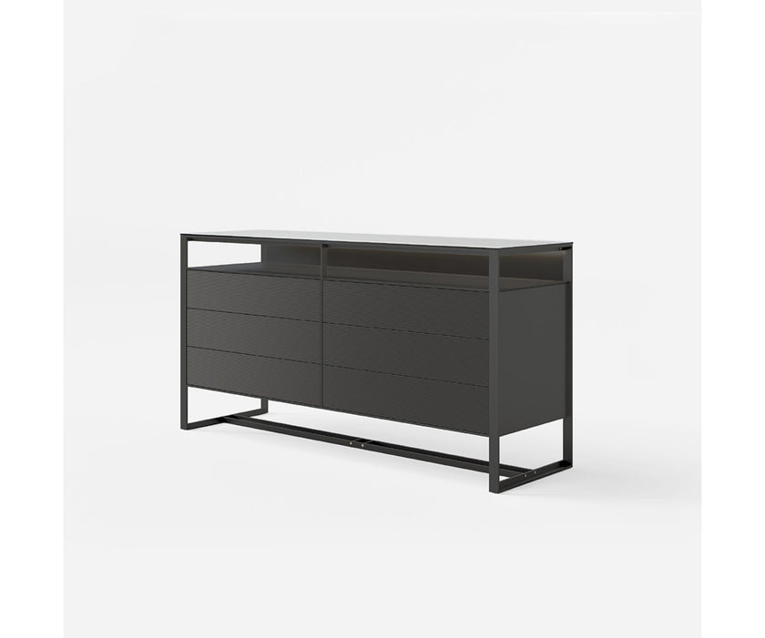 High-End Rialto Nightstand by Rimadesio with Contemporary Glass and Wood Design | Casa Design Group