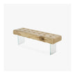 Giacinto Bench by Riva 1920 in Solid Scented Cedar with Glass or Iron Legs | Casa Design Group