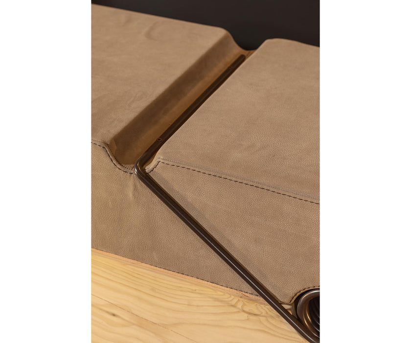 Luxury MOLLETTA 100+6 Bench by Riva 1920 in Solid Cedar with Leather Upholstery | Casa Design Group