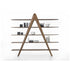 A-Book Solid Walnut and Oak Bookcase by Riva 1920