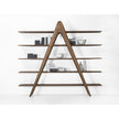 A-Book Solid Walnut and Oak Bookcase by Riva 1920