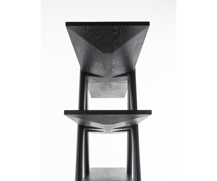 A-Book Solid Walnut and Oak Bookcase by Riva 1920