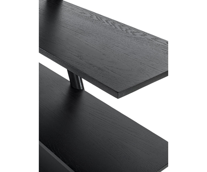 A-Book Solid Walnut and Oak Bookcase by Riva 1920
