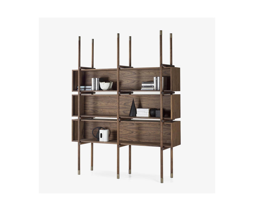 Aqua Solid Wood Bookshelf by Riva 1920