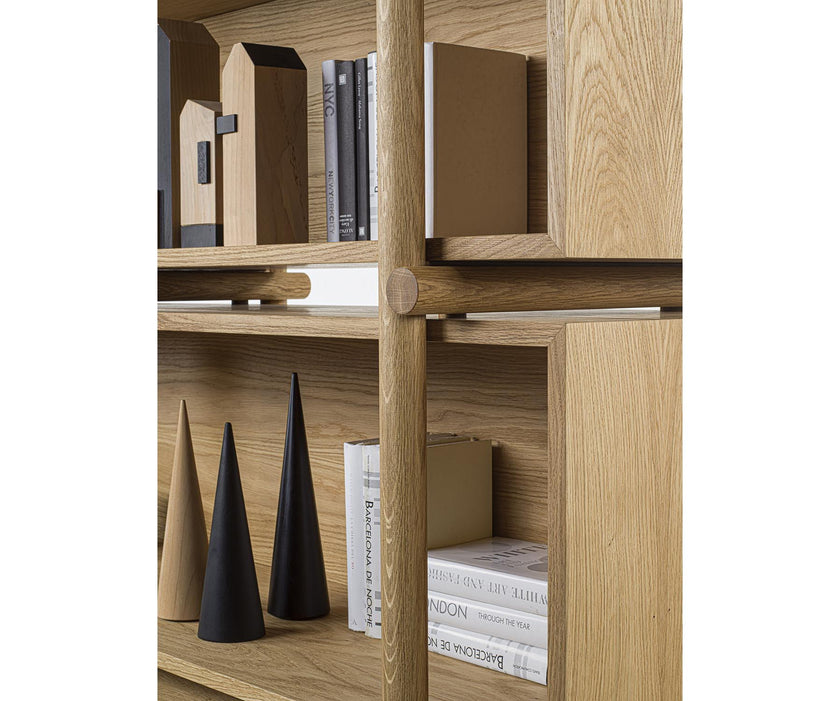Aqua Solid Wood Bookshelf by Riva 1920