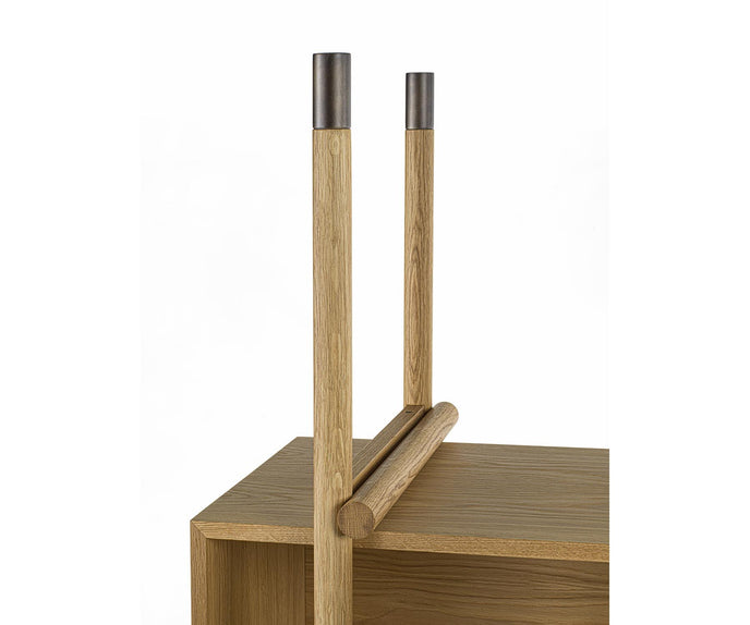 Aqua Solid Wood Bookshelf by Riva 1920