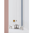River 3351 dining table by Bross with solid wood base and round top in wood glass or marble Casa Design Group
