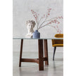 River 3355 table by Bross with solid wood base and oval top in wood glass or marble Casa Design Group