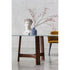 River 3355 table by Bross with solid wood base and oval top in wood glass or marble Casa Design Group