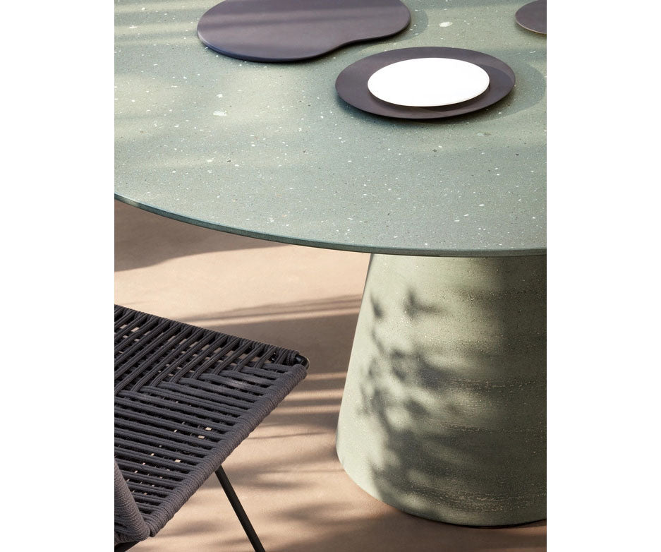 Rock Outdoor Table by MDF Italia with sculptural concrete base Casa Design Group