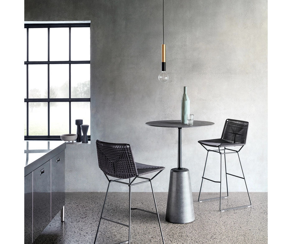 Rock Table by MDF Italia with sculptural concrete base Casa Design Group