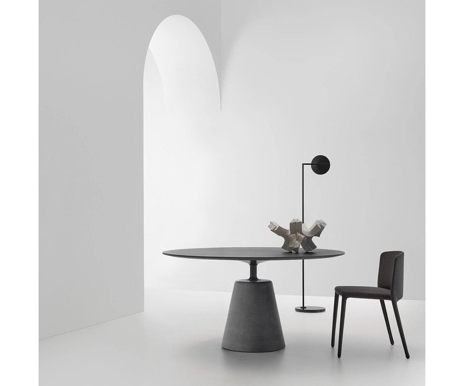 Rock Table by MDF Italia with sculptural concrete base Casa Design Group