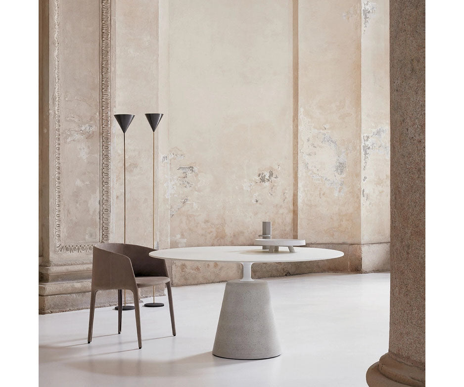 Rock Table by MDF Italia with sculptural concrete base Casa Design Group