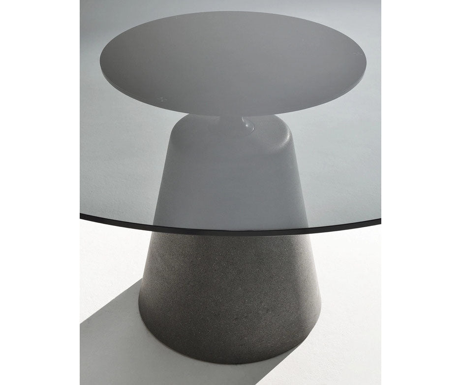 Rock Table by MDF Italia with sculptural concrete base Casa Design Group