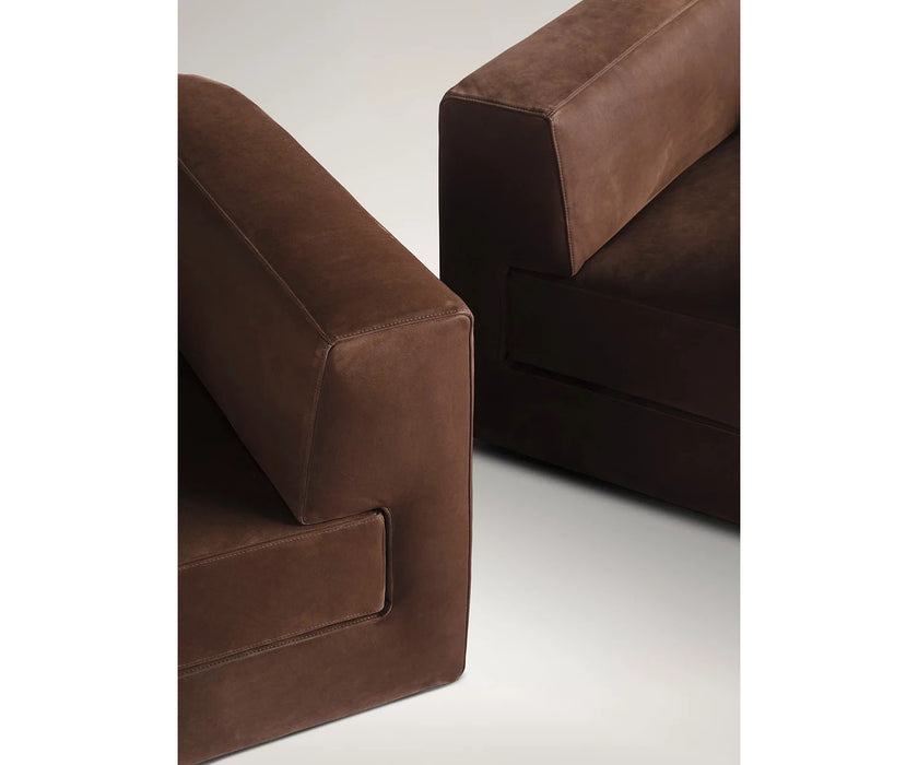 Roger Lounge Armchair by Meridiani with soft rounded upholstered design Casa Design Group