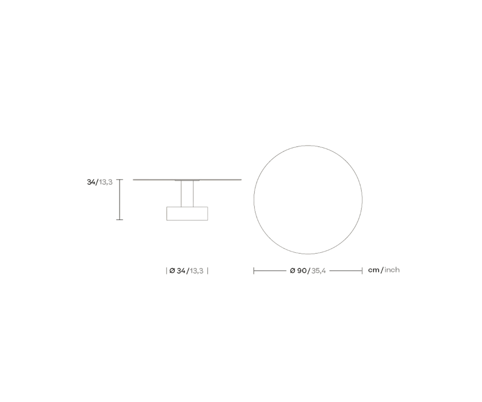 High End Roll Centre Table D90 by Kettal Casa Design Group