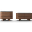Rondos dresser by Cassina designed by Patricia Urquiola with rounded wooden structure and marble top Casa Design Group