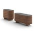 Rondos dresser by Cassina designed by Patricia Urquiola with rounded wooden structure and marble top Casa Design Group