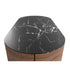 Rondos dresser by Cassina designed by Patricia Urquiola with rounded wooden structure and marble top Casa Design Group