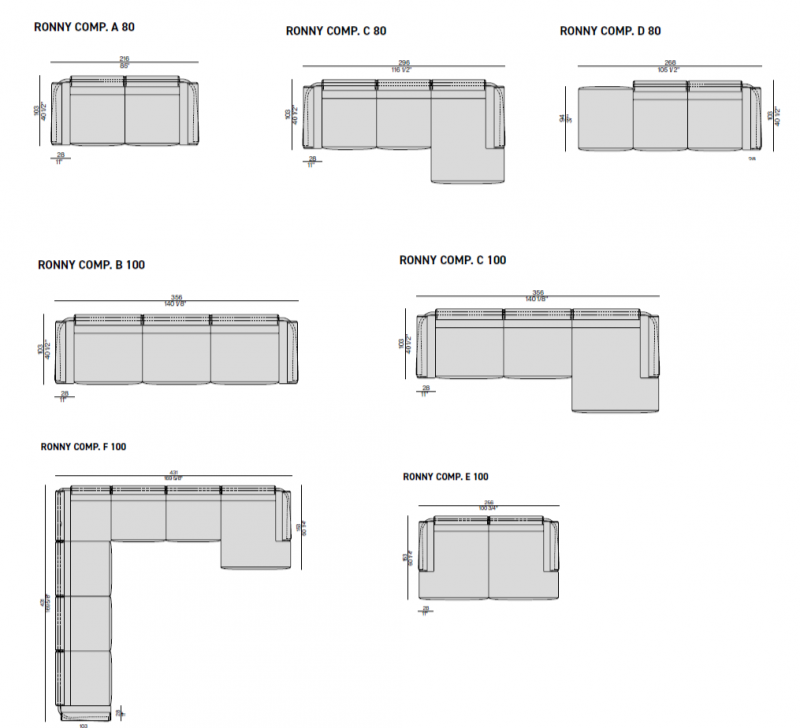 High End Ronny Sofa by Porada Casa Design Group